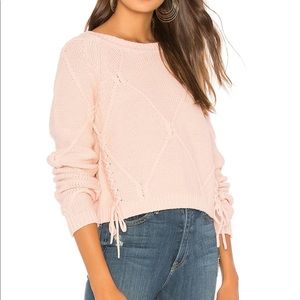 NWT Tularosa Pam Cropped Lace-Up Sweater